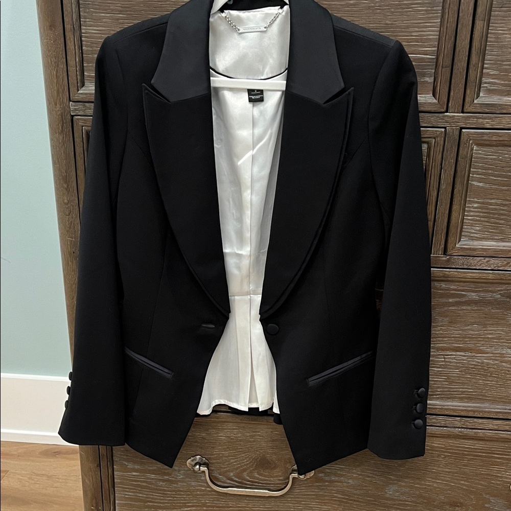 Black Blazer with Satin Lapels